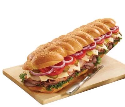 The 6-foot sub sandwich can feed an average number of 30 guests, for the maximum amount of 40. . Albertsons 6 foot sub
